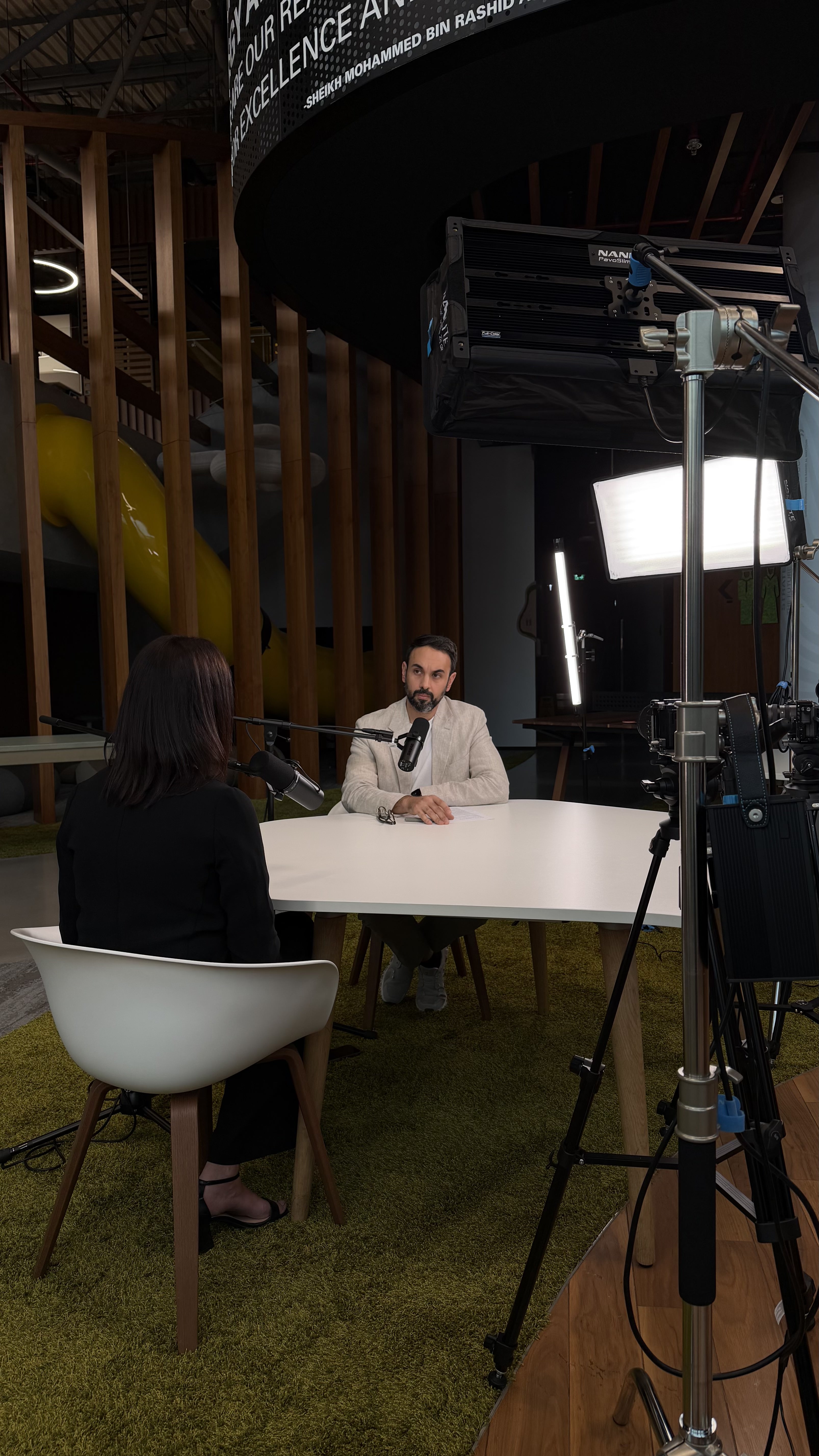 Multi-camera corporate event recording setup in Dubai